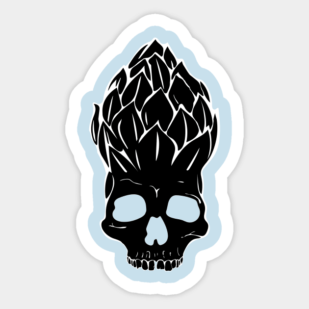 HopHead Skull Sticker by WriteThisOff